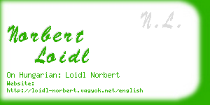 norbert loidl business card